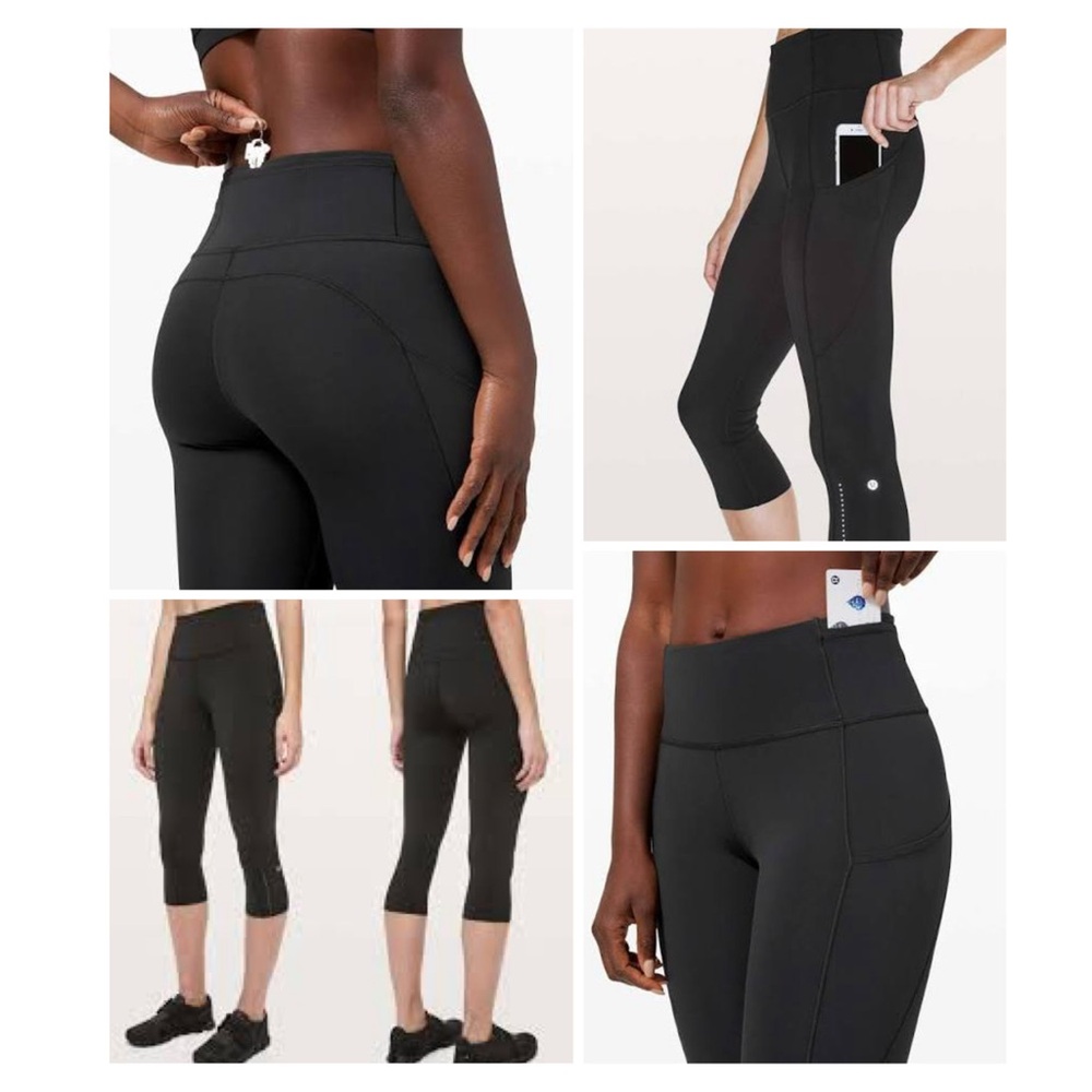 Lululemon Fast and Free High-Waisted Crop Leggings, Black